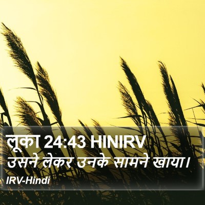 लूका 24:43 HINIRV Bible Verse Image