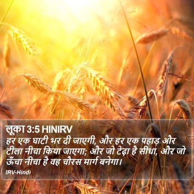 लूका 3:5 HINIRV Bible Verse Image