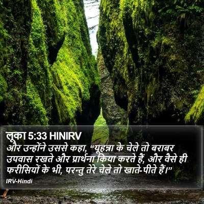 लूका 5:33 HINIRV Bible Verse Image