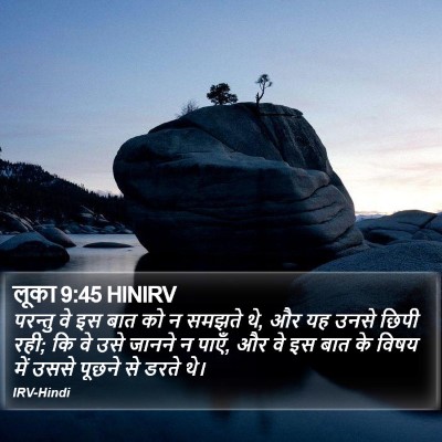 लूका 9:45 HINIRV Bible Verse Image