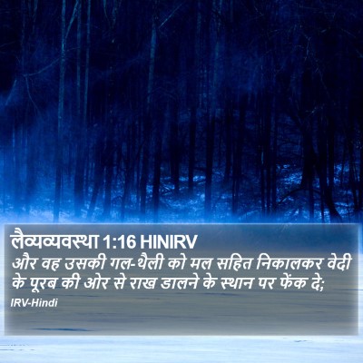 लैव्यव्यवस्था 1:16 HINIRV Bible Verse Image