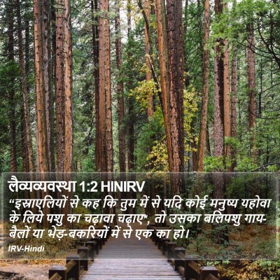 लैव्यव्यवस्था 1:2 HINIRV Bible Verse Image
