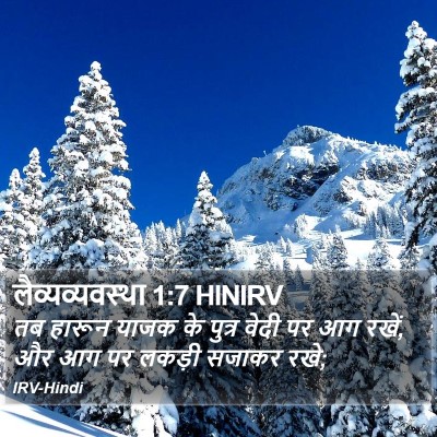 लैव्यव्यवस्था 1:7 HINIRV Bible Verse Image