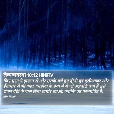 लैव्यव्यवस्था 10:12 HINIRV Bible Verse Image