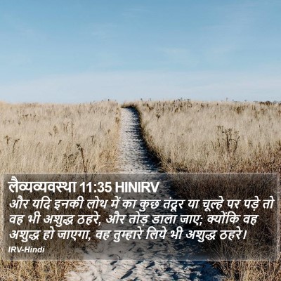 लैव्यव्यवस्था 11:35 HINIRV Bible Verse Image