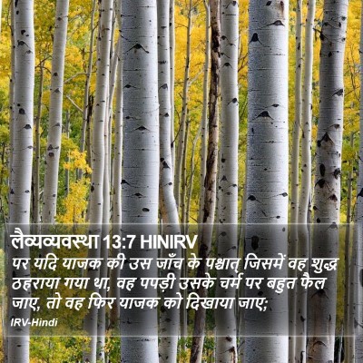 लैव्यव्यवस्था 13:7 HINIRV Bible Verse Image
