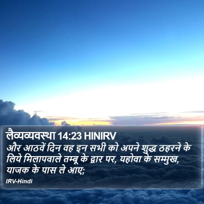 लैव्यव्यवस्था 14:23 HINIRV Bible Verse Image
