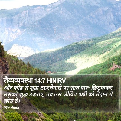 लैव्यव्यवस्था 14:7 HINIRV Bible Verse Image