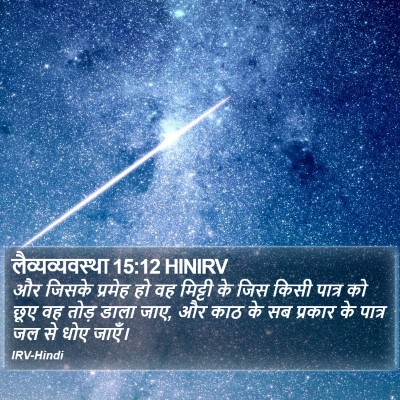 लैव्यव्यवस्था 15:12 HINIRV Bible Verse Image