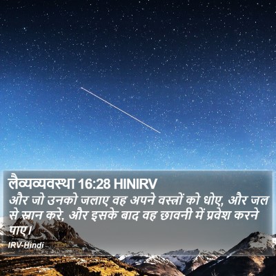 लैव्यव्यवस्था 16:28 HINIRV Bible Verse Image