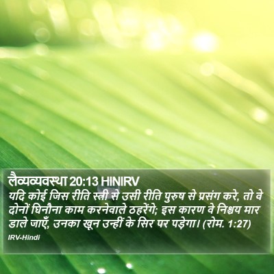 लैव्यव्यवस्था 20:13 HINIRV Bible Verse Image