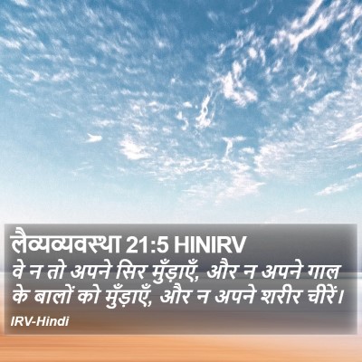 लैव्यव्यवस्था 21:5 HINIRV Bible Verse Image