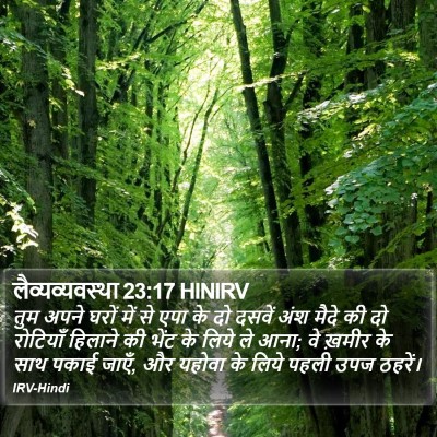 लैव्यव्यवस्था 23:17 HINIRV Bible Verse Image