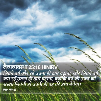 लैव्यव्यवस्था 25:16 HINIRV Bible Verse Image