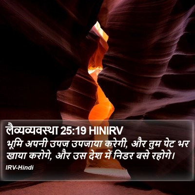 लैव्यव्यवस्था 25:19 HINIRV Bible Verse Image