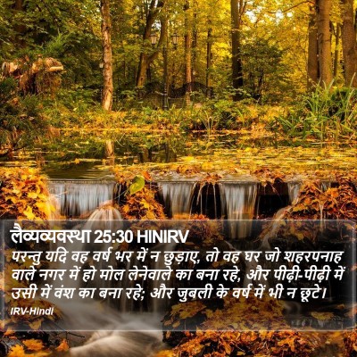 लैव्यव्यवस्था 25:30 HINIRV Bible Verse Image