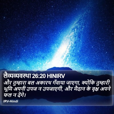 लैव्यव्यवस्था 26:20 HINIRV Bible Verse Image
