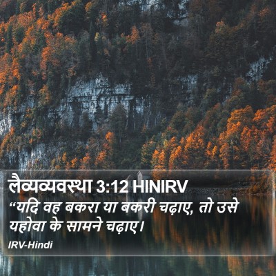 लैव्यव्यवस्था 3:12 HINIRV Bible Verse Image