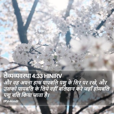लैव्यव्यवस्था 4:33 HINIRV Bible Verse Image