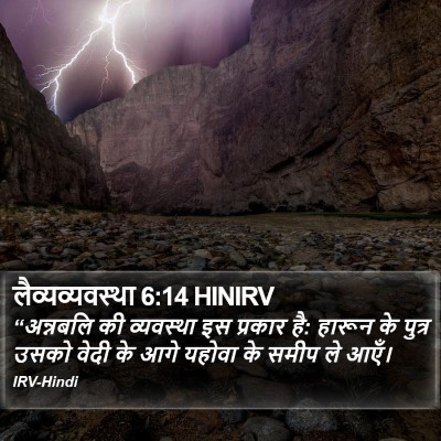 लैव्यव्यवस्था 6:14 HINIRV Bible Verse Image