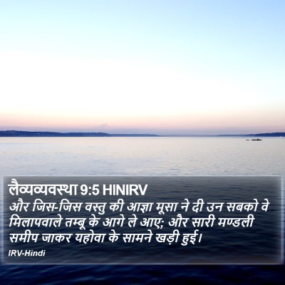 लैव्यव्यवस्था 9:5 HINIRV Bible Verse Image