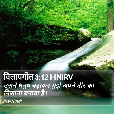 विलापगीत 3:12 HINIRV Bible Verse Image