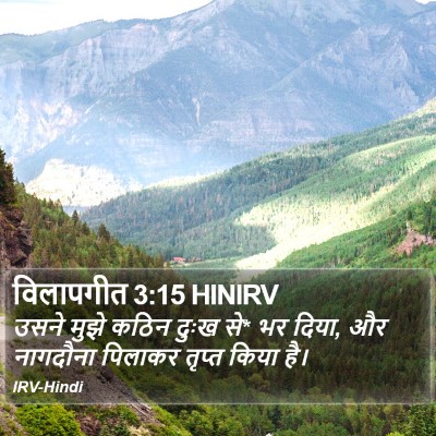 विलापगीत 3:15 HINIRV Bible Verse Image