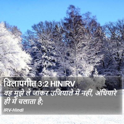 विलापगीत 3:2 HINIRV Bible Verse Image