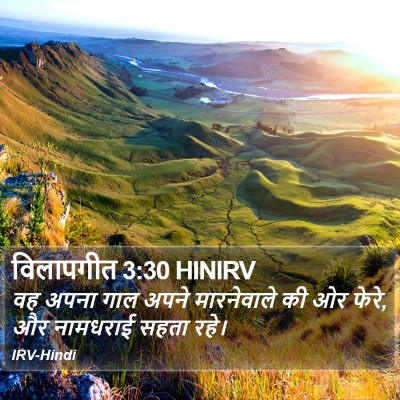 विलापगीत 3:30 HINIRV Bible Verse Image