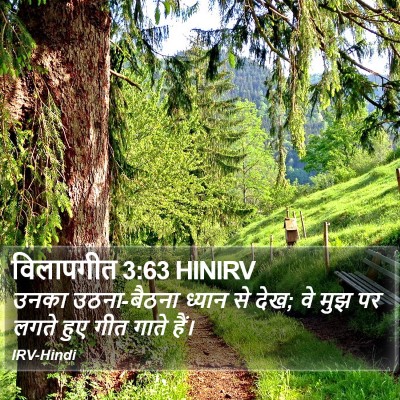 विलापगीत 3:63 HINIRV Bible Verse Image
