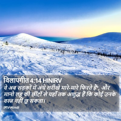 विलापगीत 4:14 HINIRV Bible Verse Image