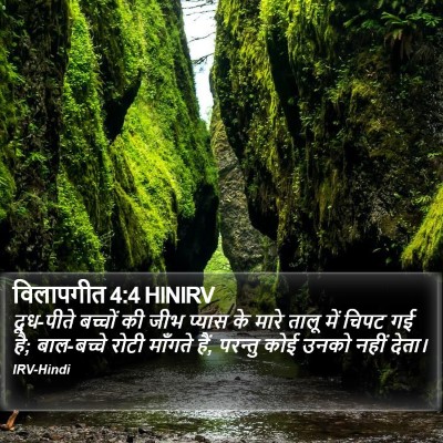 विलापगीत 4:4 HINIRV Bible Verse Image