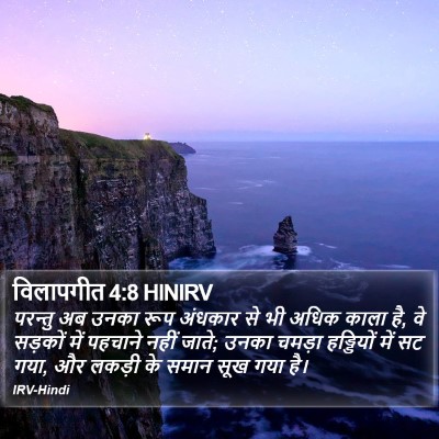 विलापगीत 4:8 HINIRV Bible Verse Image