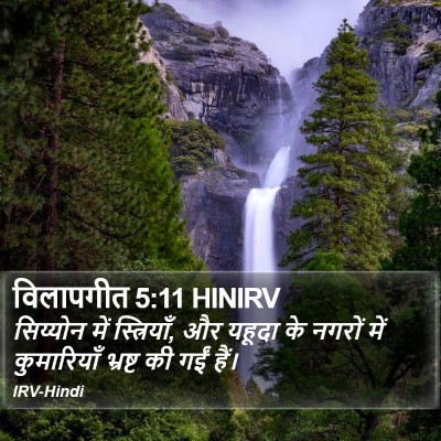 विलापगीत 5:11 HINIRV Bible Verse Image