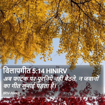 विलापगीत 5:14 HINIRV Bible Verse Image