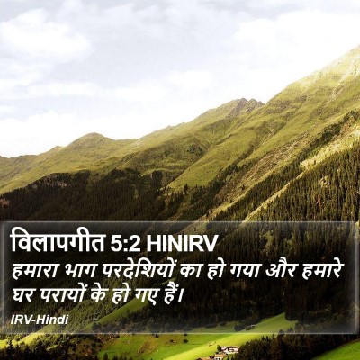 विलापगीत 5:2 HINIRV Bible Verse Image