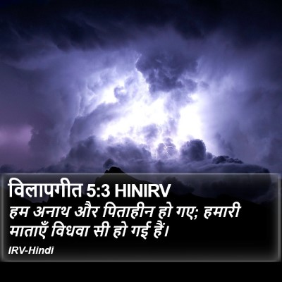 विलापगीत 5:3 HINIRV Bible Verse Image