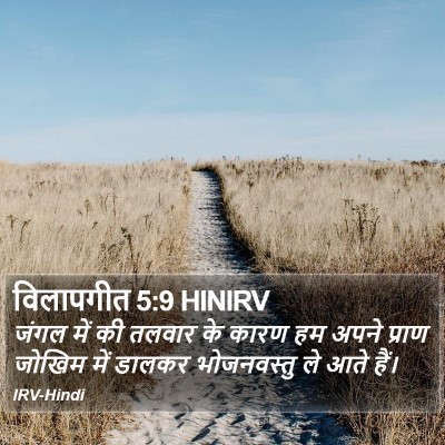 विलापगीत 5:9 HINIRV Bible Verse Image