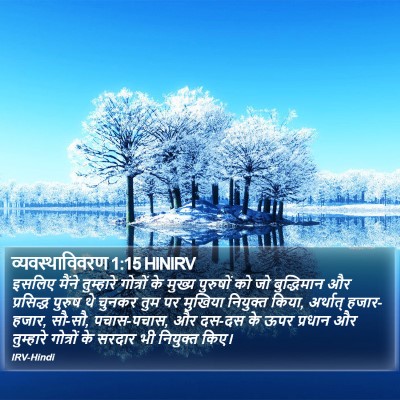 व्यवस्थाविवरण 1:15 HINIRV Bible Verse Image