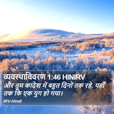 व्यवस्थाविवरण 1:46 HINIRV Bible Verse Image