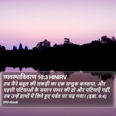 व्यवस्थाविवरण 10:3 HINIRV Bible Verse Image