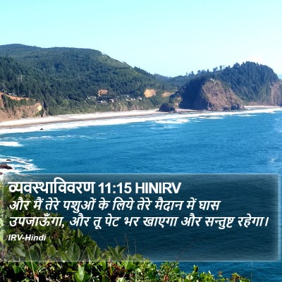 व्यवस्थाविवरण 11:15 HINIRV Bible Verse Image
