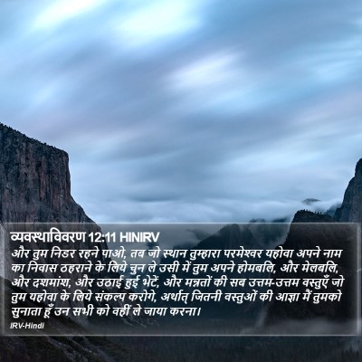 व्यवस्थाविवरण 12:11 HINIRV Bible Verse Image