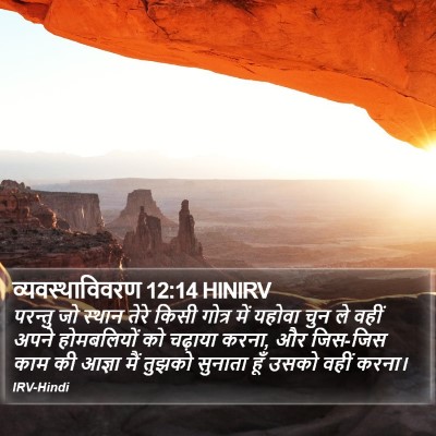 व्यवस्थाविवरण 12:14 HINIRV Bible Verse Image