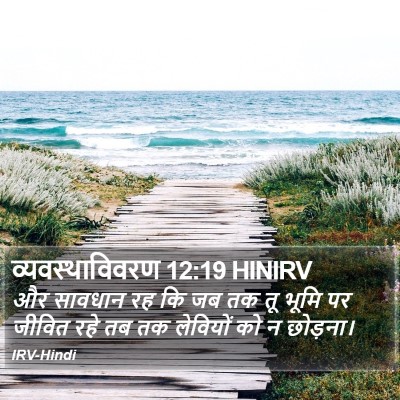 व्यवस्थाविवरण 12:19 HINIRV Bible Verse Image