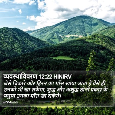 व्यवस्थाविवरण 12:22 HINIRV Bible Verse Image