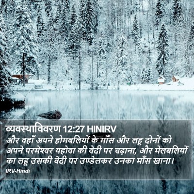 व्यवस्थाविवरण 12:27 HINIRV Bible Verse Image