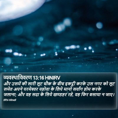 व्यवस्थाविवरण 13:16 HINIRV Bible Verse Image
