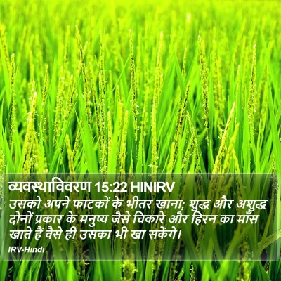 व्यवस्थाविवरण 15:22 HINIRV Bible Verse Image