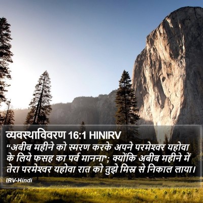 व्यवस्थाविवरण 16:1 HINIRV Bible Verse Image